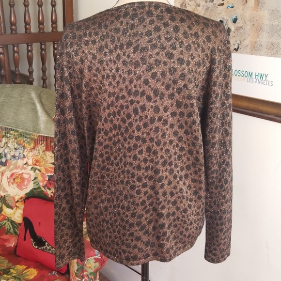 Cignal Animal Print button down cardigan. Size L - Picture 2 of 8